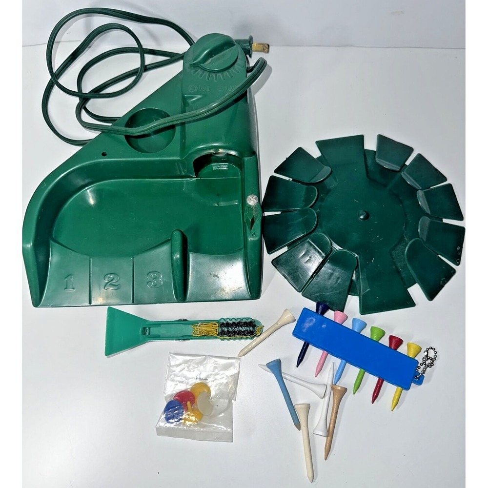 Lot of Indoor Golfing Accessories, Putting‎ Cup, Brush/Scraper, Tee Holder
